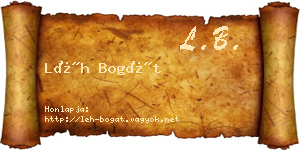 Léh Bogát névjegykártya